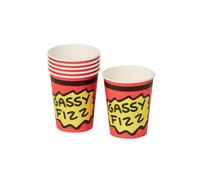Smiffys Beano Tableware Party Cups x8 for Kids, 250ml, 9oz Size, Multi-Coloured Official Beano Licensed Partyware, Perfect for Energetic Birthday Parties and Vibrant Comic Book Designs