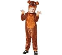 Smiffys Bear Bodysuit in Brown | Size: 3-4 Years Smiffys Brown 3-4 Years