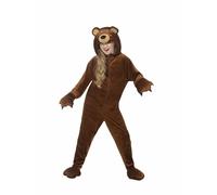 Smiffys Bear Furry Forest Animals Jumpsuit One Piece Halloween Costume 44563