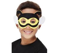 Smiffys Bee Felt Mask with Elastic, Children's Animal Fancy Dress, Animal Dress Up Eye masks