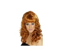 Smiffys Beehive Beauty Wig, Auburn with Curls, 1960's Groovy Fancy Dress, Adult Dress Up Wigs Halloween