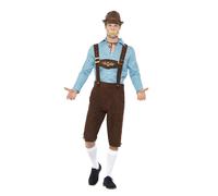 Mens Beer Fest Costume Lederhosen German Festival Oktoberfest Adult Fancy Dress