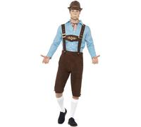 Mens Beer Fest Costume Lederhosen German Festival Oktoberfest Adult Fancy Dress