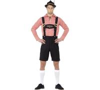 Oktoberfest Mens Fancy Dress Costume Lederhosen Adults Beer Outfit Festival