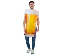 Smiffys Beer Pint Costume Poncho for Adults, Funny Fancy Dress Beer Outfit, Stag Do Costumes, Carnival Party Wear, Novelty Beer Glass Outfit, Funny Costume, Unisex Beer Mug Dress Up for Men & Women