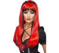 Smiffys Bewitching Wig in Red Smiffys Red