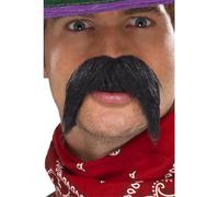 Smiffys Big & Bushy Gringo Tash, Black