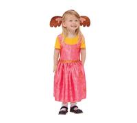 Smiffys Bing Sula Costume for Kids Pink Dress and Headband with Ears Official Bing Licensed Yellow T-Shirt Attached Perfect for Playful Fancy Dress and Instant Costume Kits