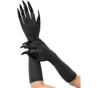 Smiffys Black Cat Gloves with Black Claws