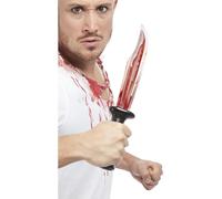 Smiffys Bleeding Knife, 34cm/13in with Liquid Fake Blood, Halloween Fancy Dress Accessory, Halloween Fancy Dress Accessories Dress Up Accessories