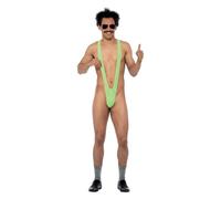 Smiffys Borat Mankini in Lime Green for Adults Official Borat Licensed Costume Instantly Recognisable Design Perfect for Groups Students Stag and Hen Nights Hilarious Fancy Dress