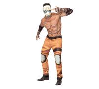 Smiffys Borderlands Psycho Costume for Adults Trousers Belt Arm Cuffs Knee Pads and Mask Officially Licensed Iconic Mask and Printed Trousers Ideal for Matching Couples
