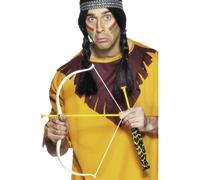 Smiffys Bow and Arrow Set, White 54cm / 21in, Cowboys and Indians Fancy Dress, Adult Dress Up Accessories