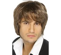 Smiffys Boy Band Wig - Brown(Size: US One Size)