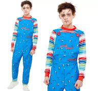 Smiffy's Boys Chucky Dungarees Size 12+ Tween Halloween Fancy Dress Costume