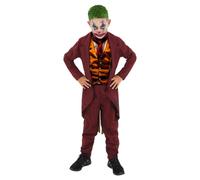 Smiffys Boy's Gothic Venetian Harlequin Costume Set in Red | Size: 10-12 Years Smiffys Red 10-12 Years