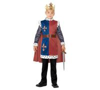 Smiffys Boy's King Arthur Medieval Costume Set in Dark Red | Size: 7-9 Years Smiffys Dark Red 7-9 Years