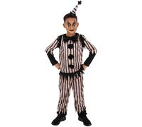 (10-12 Years, Black/White) Smiffys Boys Vintage Clown Costume Set