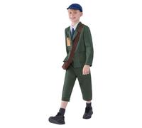 Smiffys Boy's World War II Evacuee Costume Set in Green | Size: 10-12 Years Smiffys Green 10-12 Years