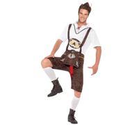 Smiffys Brad Wurst Costume, Brown, XL - Size 46 inch-48 inch