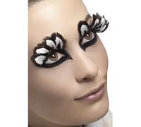 Smiffys Brown and White Feather Eyelashes
