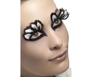 Smiffys Brown and White Feather Eyelashes