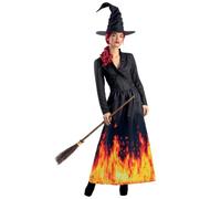 Smiffys Burning Witch Costume, Adult Fancy Dress