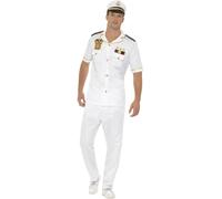 Smiffys Captain Costume, White, L - Size 42-44