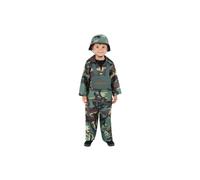 Smiffys Army Boy Costume, Camouflage with Top, Trousers and Backpack, Boys Fancy Dress, Army Dress Up Costumes, World Book Day