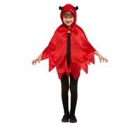 Smiffys Childrens Cape Hooded Red Devil Halloween Costume