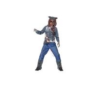 Smiffy's Children's Deluxe Wolf Warrior Costume, Top & Trousers, Ages 12+, -