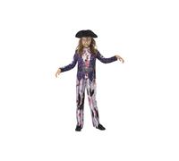 Smiffy's Children's Jolly Rotten Pirate Girl Top, Trousers And Hat, Serious - pirate jolly costume deluxe fancy dress rotten zombie girl halloween