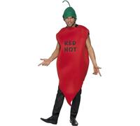 Smiffys Chilli Pepper Costume, Red, M - Size 38 in-40 in