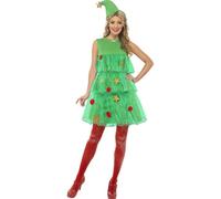 Smiffys Christmas Tree Costume, Green, M - UK Size 12-14