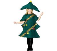 Smiffy's Children's Christmas Tree Costume, Tunic & Hat, Ages 10-12, Colour: - christmas costume tree fancy dress xmas outfit kids girls boys