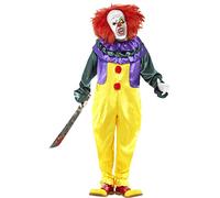 Classic Horror Clown Mens Fancy Dress Halloween Horror Circus Adults Costume New