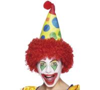 Adult's Fancy Dress Clown Hat Wig - hat clown fancy dress wig costume circus smiffys
