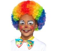 Smiffys Clown Wig, Multi-Coloured Kids, Girls Fancy Dress, Clown Dress Up Wigs Halloween