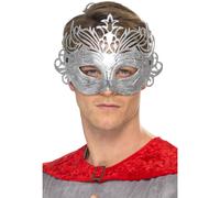 Smiffys Colombina Eye Mask in Silver Smiffys Silver