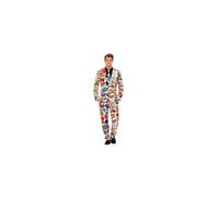 Smiffys Comic Strip Suit, Red & White, XL - Size 46-48
