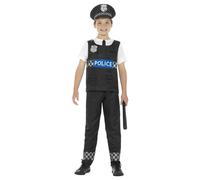Smiffys Cop Costume Set in White | Size: 4-6 Years Smiffys White 4-6 Years
