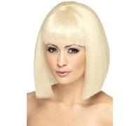 Smiffys Coquette Wig Short with Fringe - Blonde