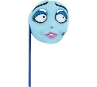 Smiffys Corpse Bride Emily Mask for Adults, Handheld PTE Mask, Elegantly Illustrated, Officially Licensed, Ideal for Matching Costumes, Perfect for Halloween and Themed Parties