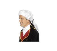 Smiffy's Court Wig - White - wig court white smiffys fancy dress judge costume accessory