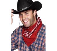 Red Western Cowboy Bandana - cowboy red fancy dress bandana bandanna neckerchief wild accessory smiffys west western