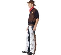 Cowboy Costume Mens Western Wild West Fancy Dress Adults Male Outfit + Hat New