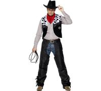 Smiffys Cowboy Costume Set in Black | Size: Medium Smiffys Black M