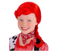 53125, Red Cowgirl Plait Wig, Girls, One Size