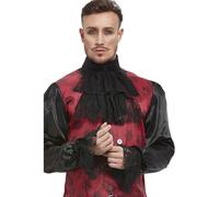 Smiffys Cravat & Cuff Set, Black, Halloween Fancy Dress Accessory, Halloween Fancy Dress Accessories Dress Up Accessories Halloween