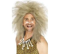 Smiffys Crazy Caveman Wig, Blonde Big, Cavemen & Women Fancy Dress, Adult Dress Up Wigs